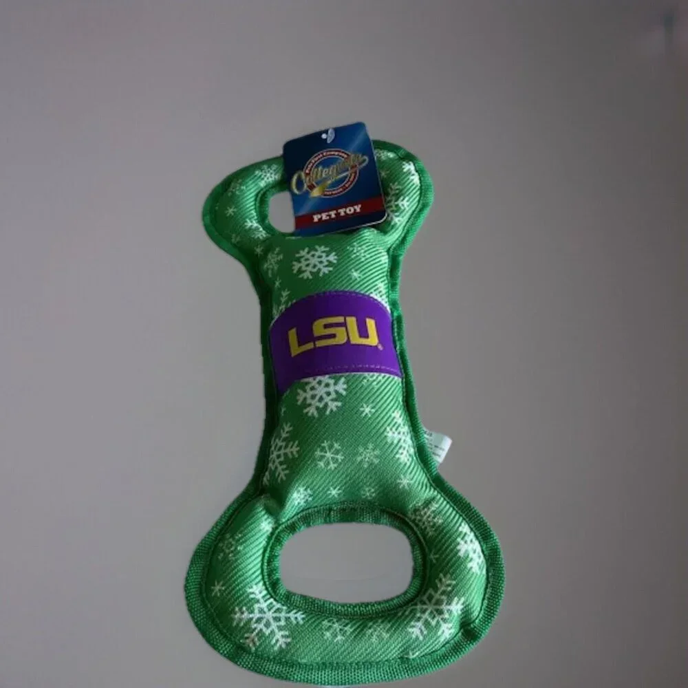 LSU Tigers Pet Dog Tug Toy Pets First Louisiana State University Football NEW